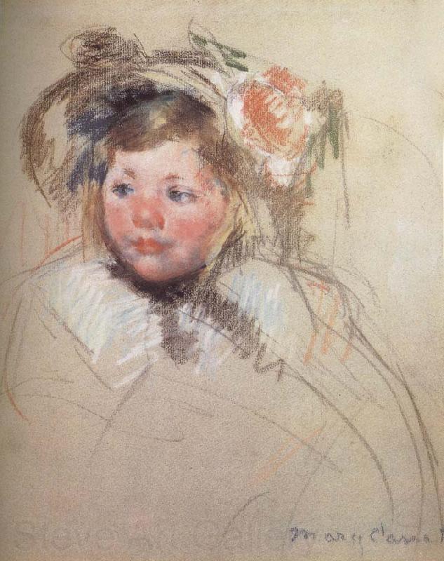 Mary Cassatt Sarah wearing the hat and seeing left Norge oil painting art